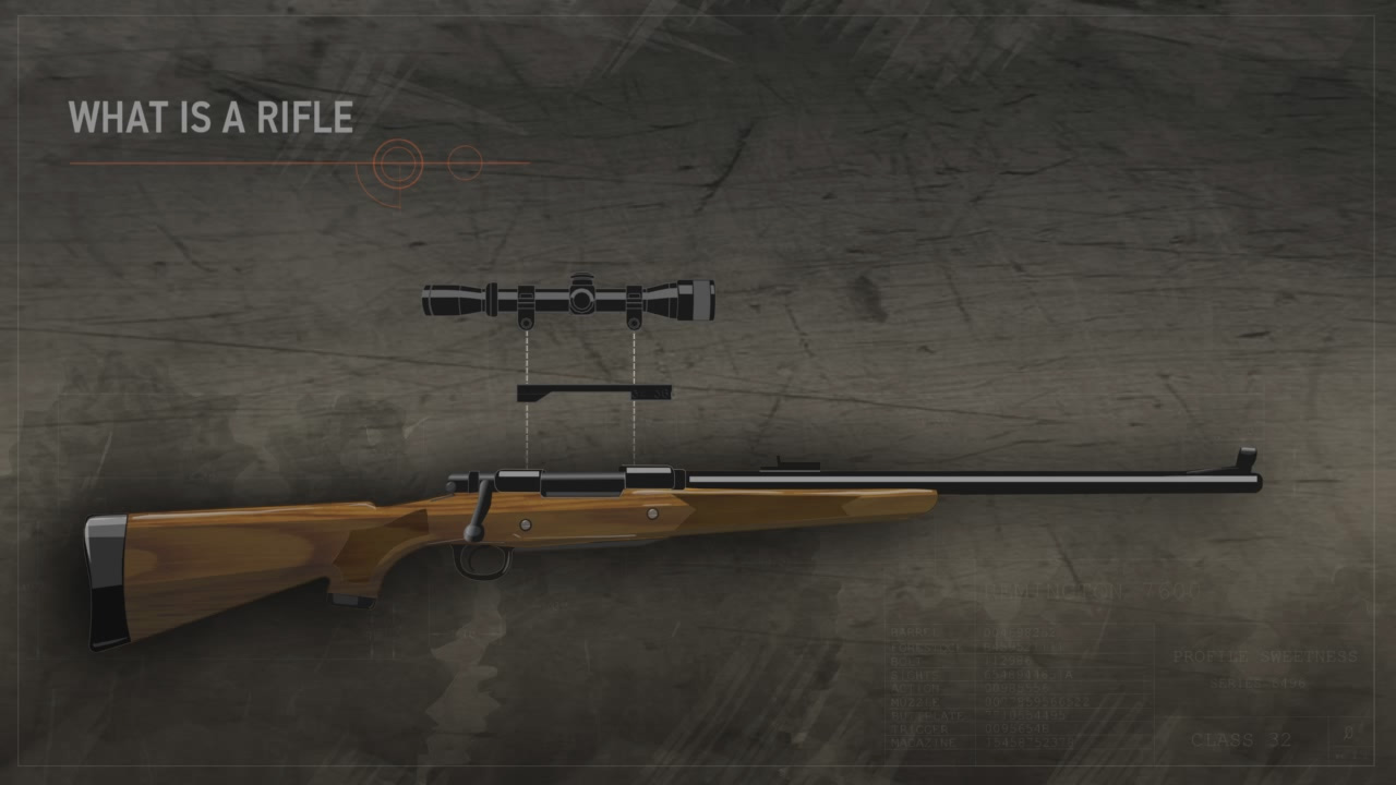 Illustration of a rifle.