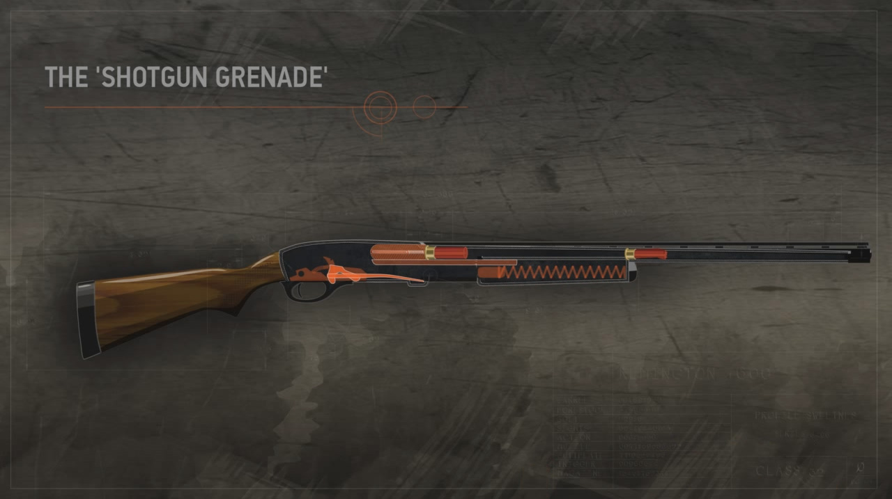 Illustration of the inside of a loaded shotgun with a visible obstruction.