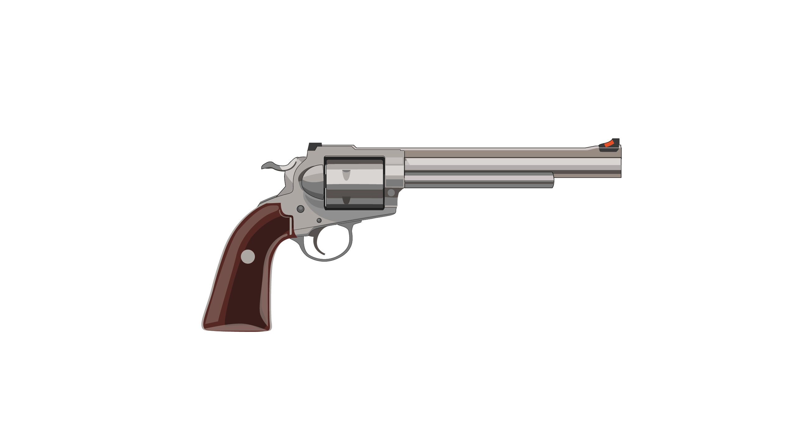 Illustration of a single action revolver.