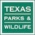 Texas Parks and Wildlife logo.