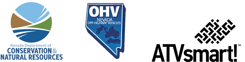 Nevada Department of Conservation and Natural Resources logo. Nevada Off-Highway Vehicle Commission logo.