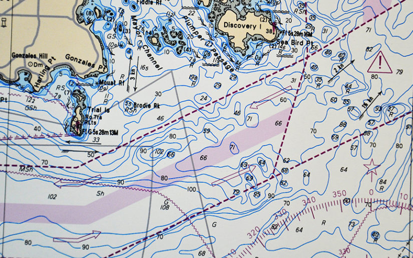 Nautical chart.