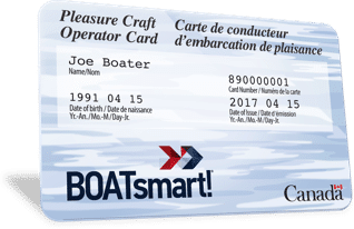 BOATsmart! Pleasure Craft Operator Card.