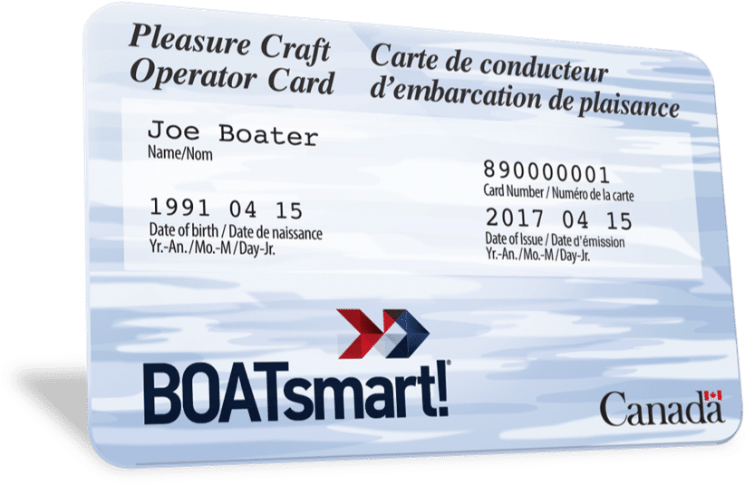BOATsmart! Pleasure Craft Operator Card.