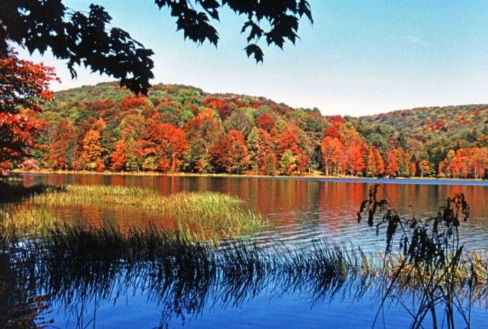 West Virginia lake in the fall.