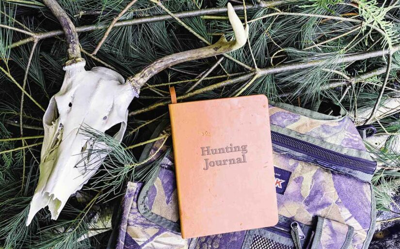 Hunting Journal on hunting bag
